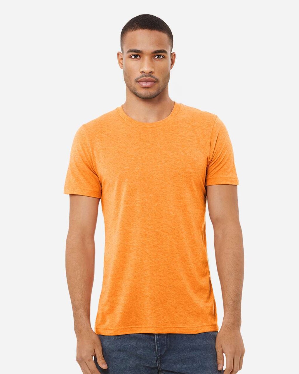 BELLA+CANVAS Men’s Triblend Crewneck Short Sleeve T-Shirt for Summer Wear, Casual Style & Lightweight Everyday Tee